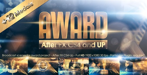 Golden Awards Show Opener with Elegant 3D Graphics