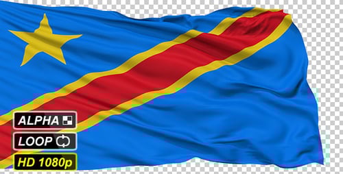 Democratic Republic of Congo Flag Waving Animation