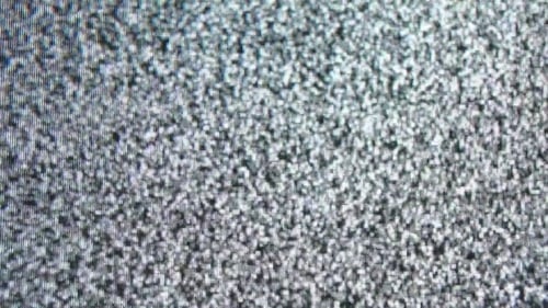 Television Static on Black and White Display