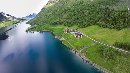 Aerial Footage From Beautiful Nature Norway