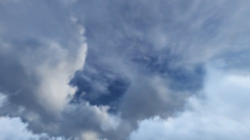 Dynamic Time-Lapse Clouds Moving in Realistic Blue Sky