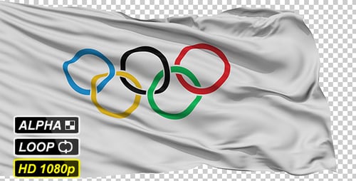 Bandeira ondulante isolada dos Jogos Olímpicos