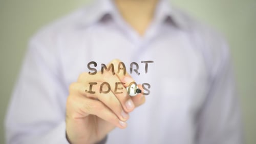 Writing Smart Ideas Concept for Business and Technology