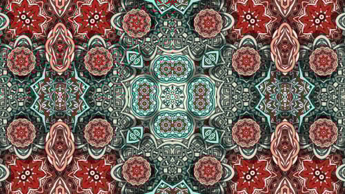 Vibrant Decorative Mandala Kaleidoscope Pattern