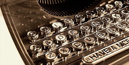 Close Up of Typewriter Keys and 'Have a Nice Day'