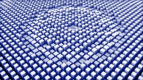 Abstract Geometric Cubes Grid Wave Motion Background