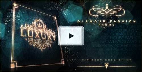 Golden Glamour Event Promo: Dynamic Luxury Show Opener with Sparkling Titles