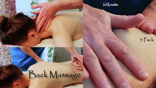 Woman Enjoying a Relaxing Shoulder and Back Massage
