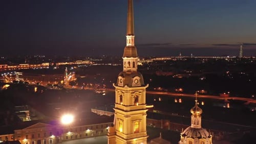 Aerial View of Peter and Paul Fortress in Russia