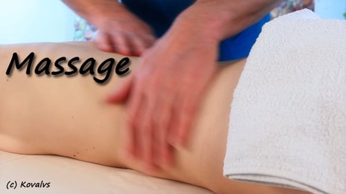 Man Giving Back Massage Close Up