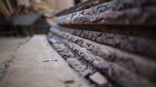 Stacked Wood Planks, Close Up