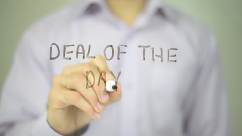 Writing "Deal of the Day" on Glass