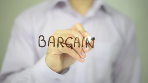 Writing the Word Bargain with a Marker