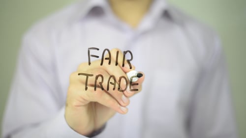 Writing Fair Trade with Marker