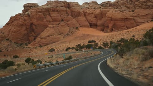 Road Trip to Grand Canyon Arizona USA Driving Auto From Utah