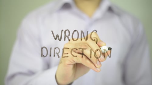 Writing Wrong Direction Message