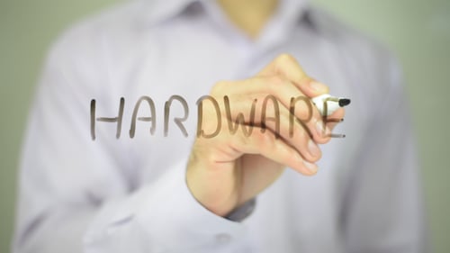 Writing 'Hardware' on Screen with Marker