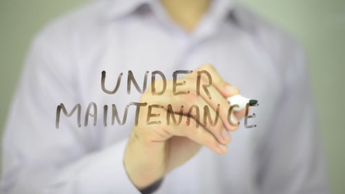 Writing "Under Maintenance" on Glass