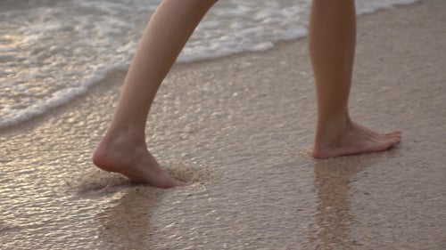 Walking On Beach
