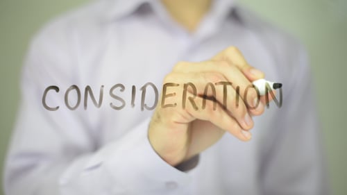 Consideration