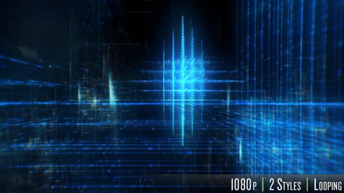 Technologie-Datenraster im Cyberspace-Hintergrund
