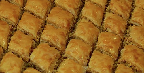 Delicious Layers of Golden Baklava Pastries