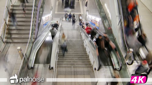 Unterirdische Rolltreppen