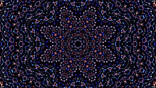 Dynamic Abstract Kaleidoscope Light Pattern Background