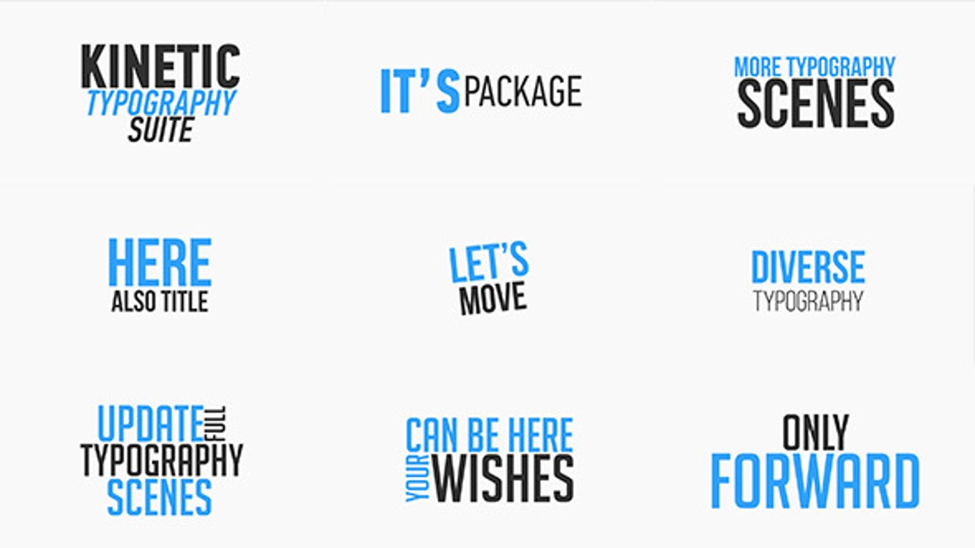 Dynamic Text Animations with Modern Kinetic Typography Titles, Titles ...