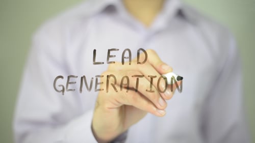 Writing Lead Generation Concept on Transparent Surface