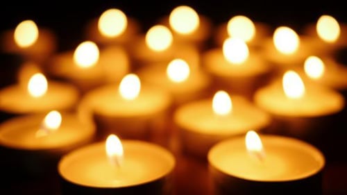 Flickering Candle Lights Create a Warm Glow