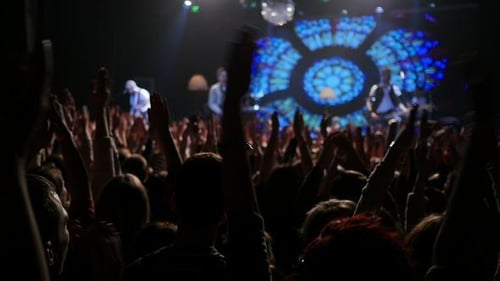 People Clapping At Rock Concert