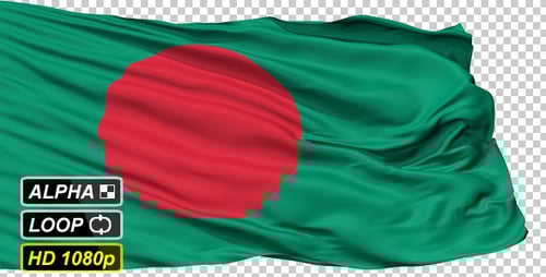 Realistic Waving Flag of Bangladesh Animation