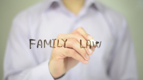 Writing Family Law on Transparent Surface with Marker