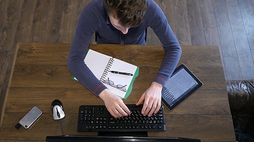 Student Preparing For Exams