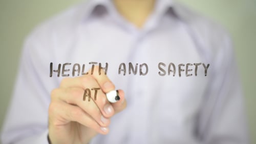 Health and Safety at Work Written on Glass