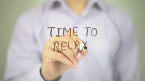 Writing Time To Relax Message