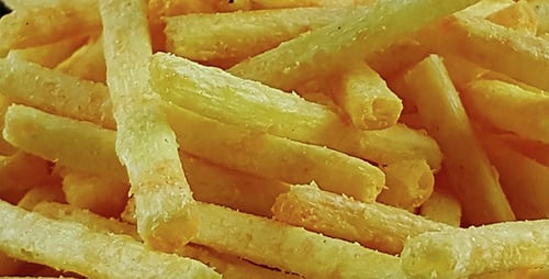 Close Up of Delicious, Crispy French Fry Sticks
