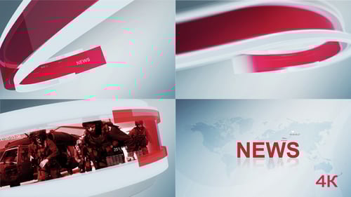Dynamic News Broadcast Opener with Fluid Graphics