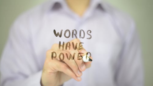 Words Have Power Message Handwritten