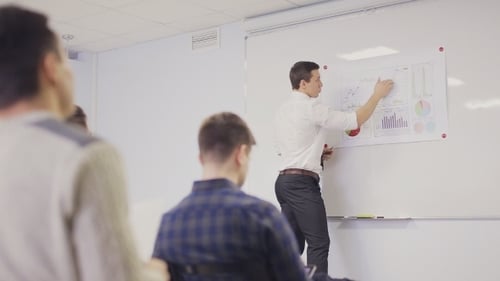 Young Adult Leading Business Presentation in Office