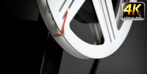 Film Reel Spinning on Film Projector