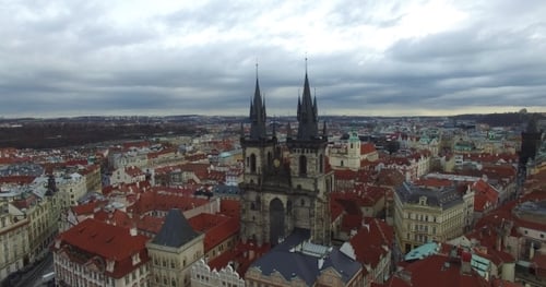 Aerial View Of Prague, Czech Republic.