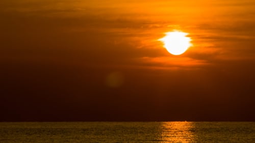 Sunrise At Sea In Morning