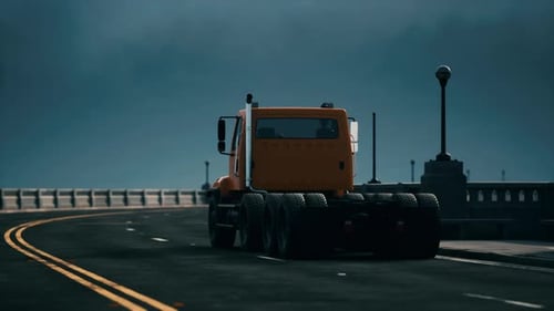 Big Lorry Truck on the Bridge