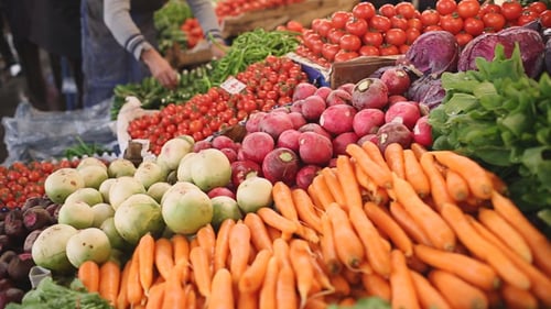 Vegetable Stand on the Bazaar