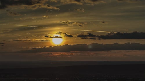 Dramatic Sunset with Clouds Time Lapse