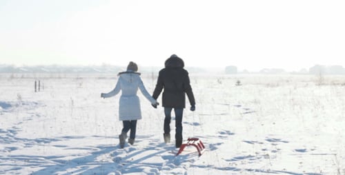 Marcher avec des traîneaux