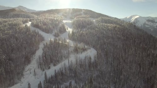Aerial View Of The Ski Resort