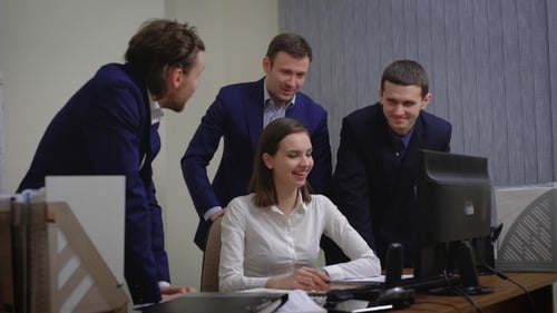 Young Business People Group Have Meeting And Working In Office Indoor